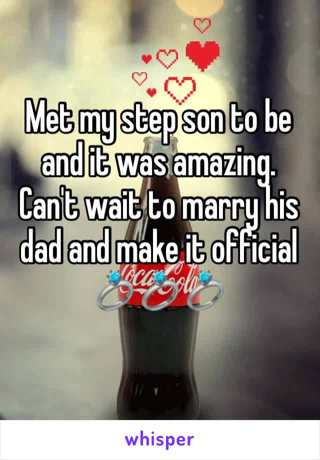 Met my step son to be and it was amazing. Can't wait to marry his dad and make it official 💍💍💍