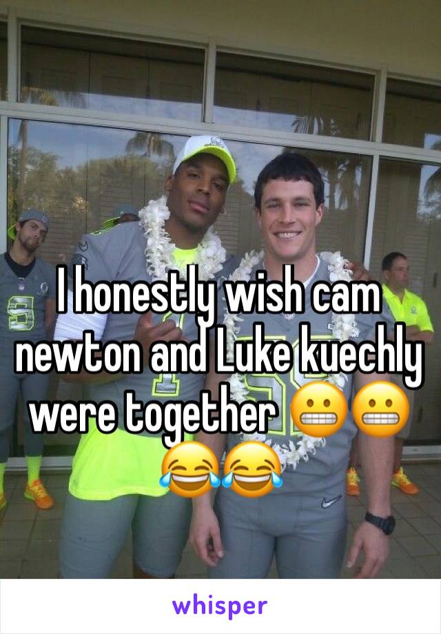 I honestly wish cam newton and Luke kuechly were together 😬😬😂😂