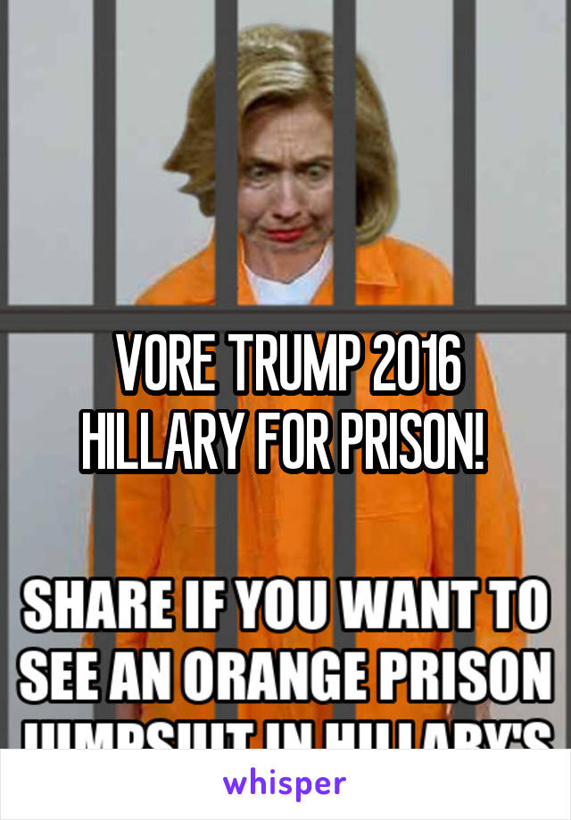 VORE TRUMP 2016 HILLARY FOR PRISON! 