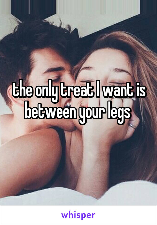 the only treat I want is between your legs 
