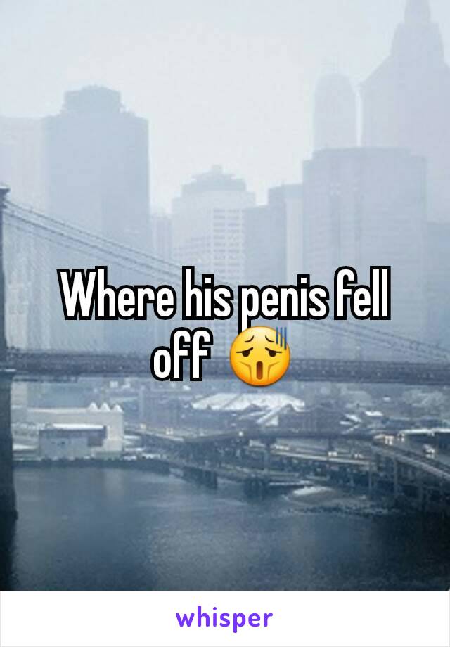 Where his penis fell off 😫