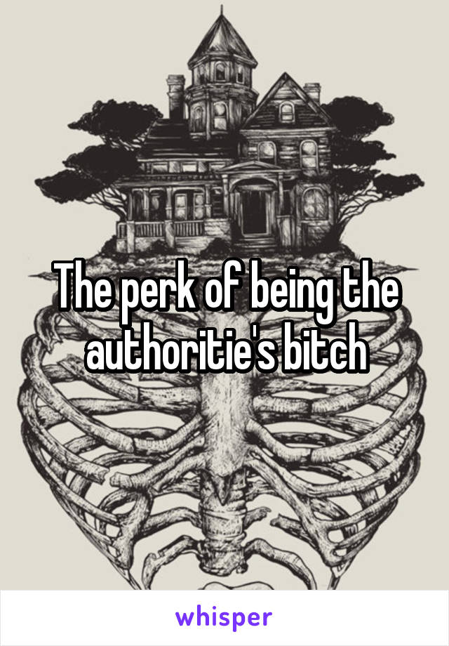 The perk of being the authoritie's bitch