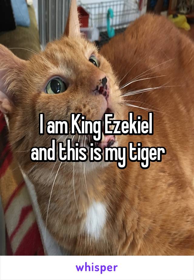 I am King Ezekiel 
and this is my tiger