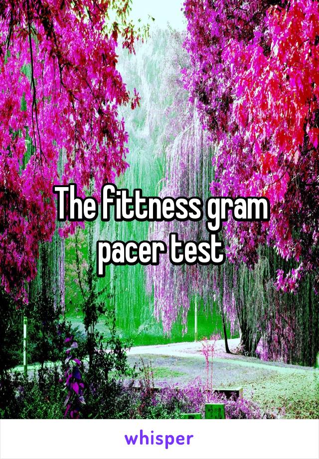 The fittness gram pacer test