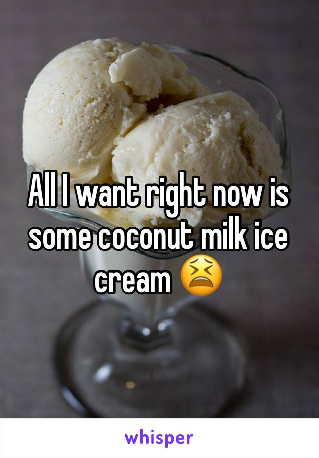 All I want right now is some coconut milk ice cream 😫