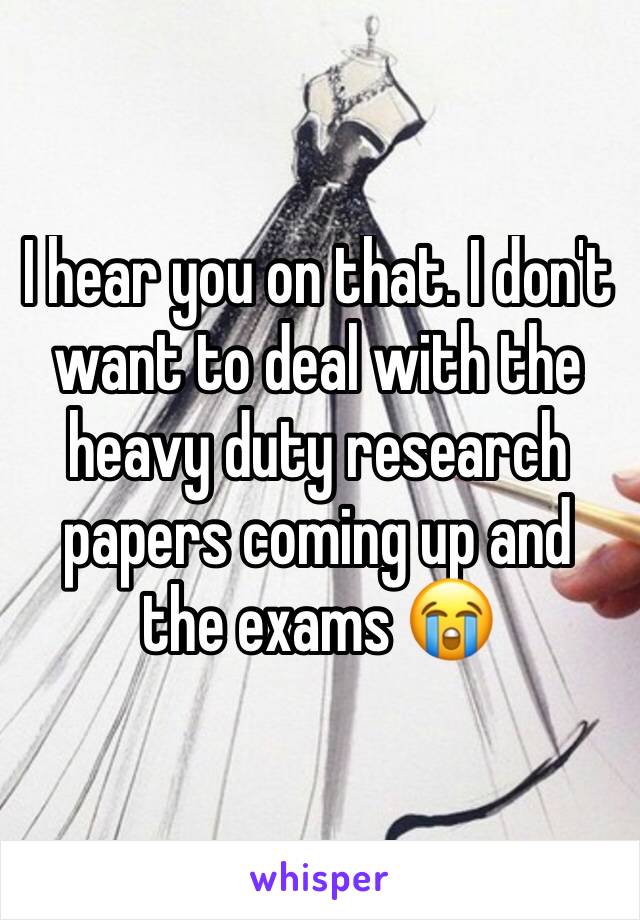 I hear you on that. I don't want to deal with the heavy duty research papers coming up and the exams 😭