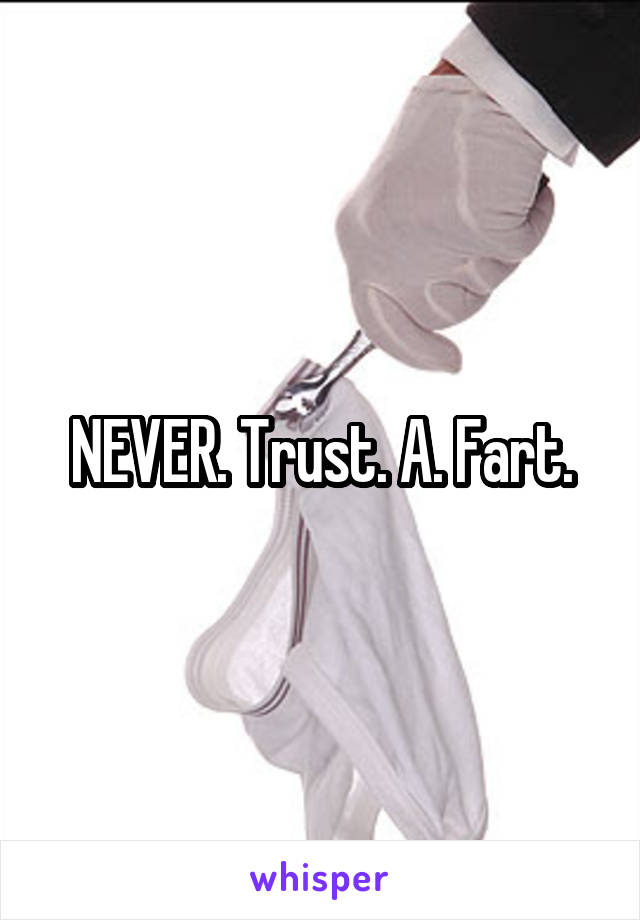 NEVER. Trust. A. Fart.