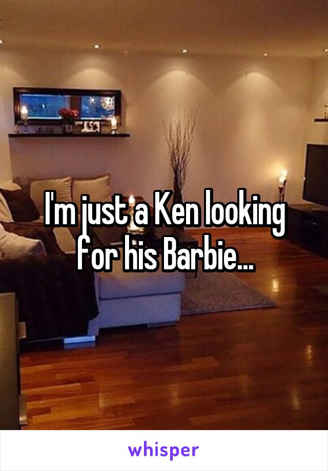 I'm just a Ken looking for his Barbie...