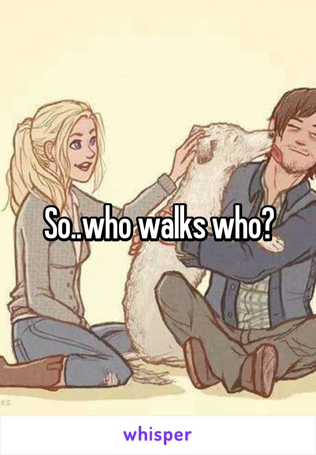 So..who walks who?