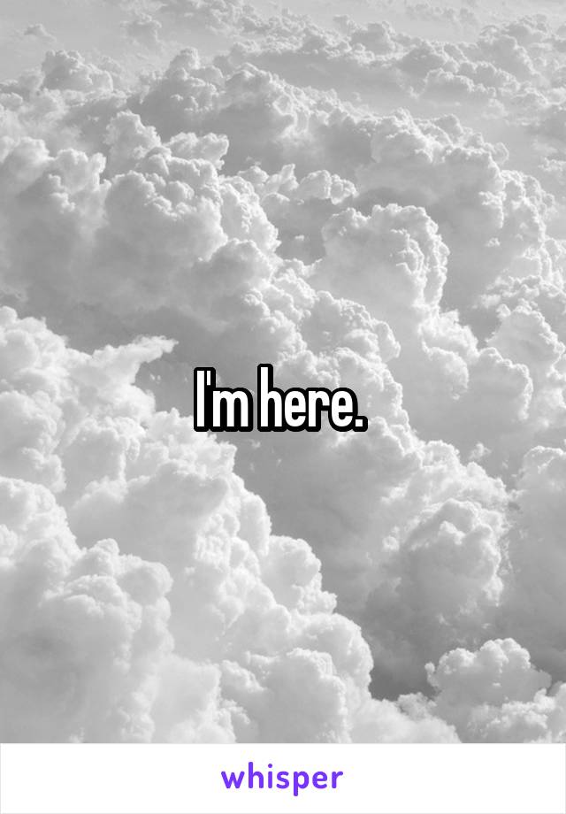 I'm here. 
