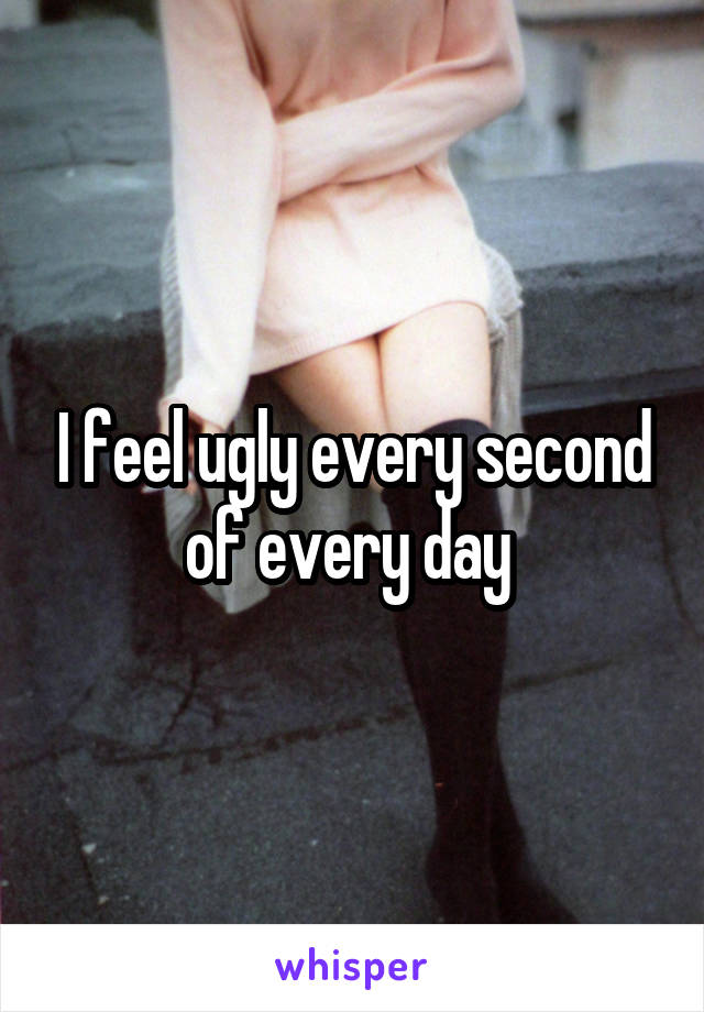 I feel ugly every second of every day 