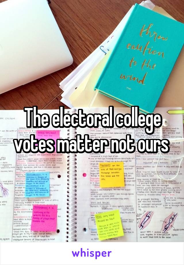 The electoral college votes matter not ours 