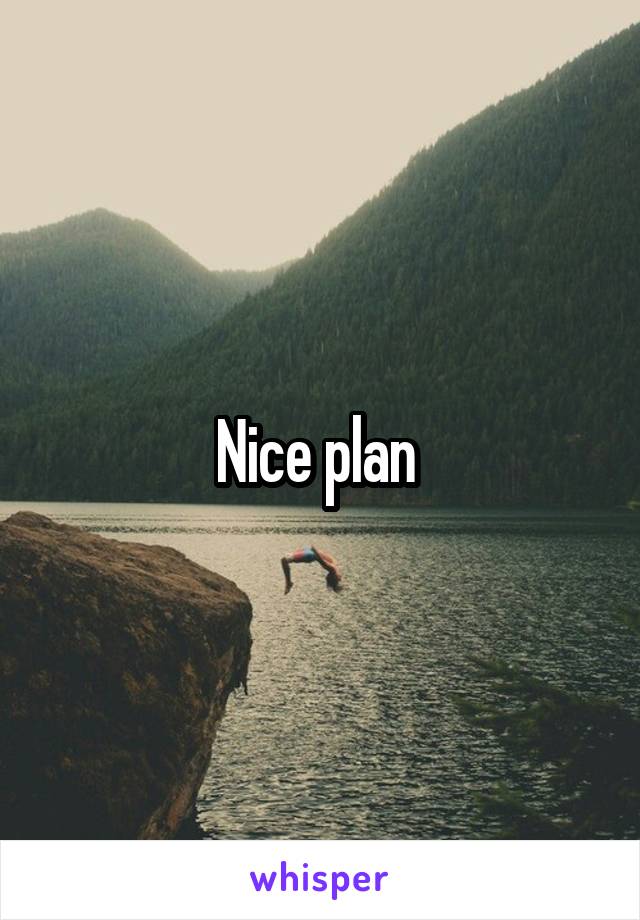 Nice plan 