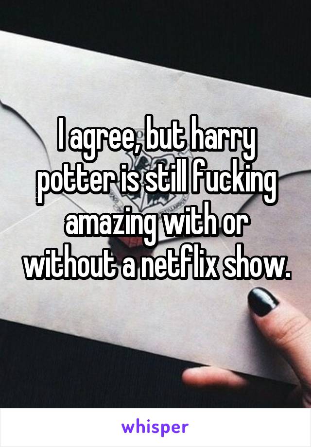 I agree, but harry potter is still fucking amazing with or without a netflix show. 