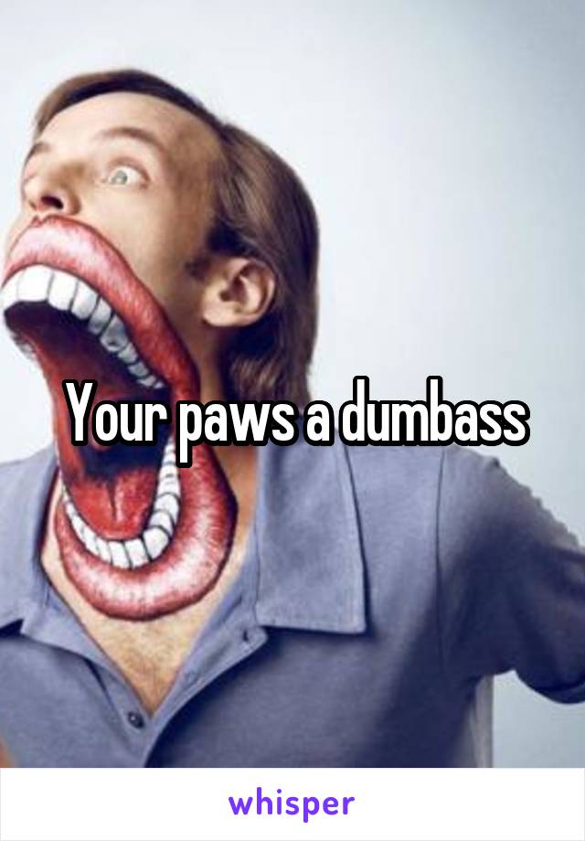 Your paws a dumbass