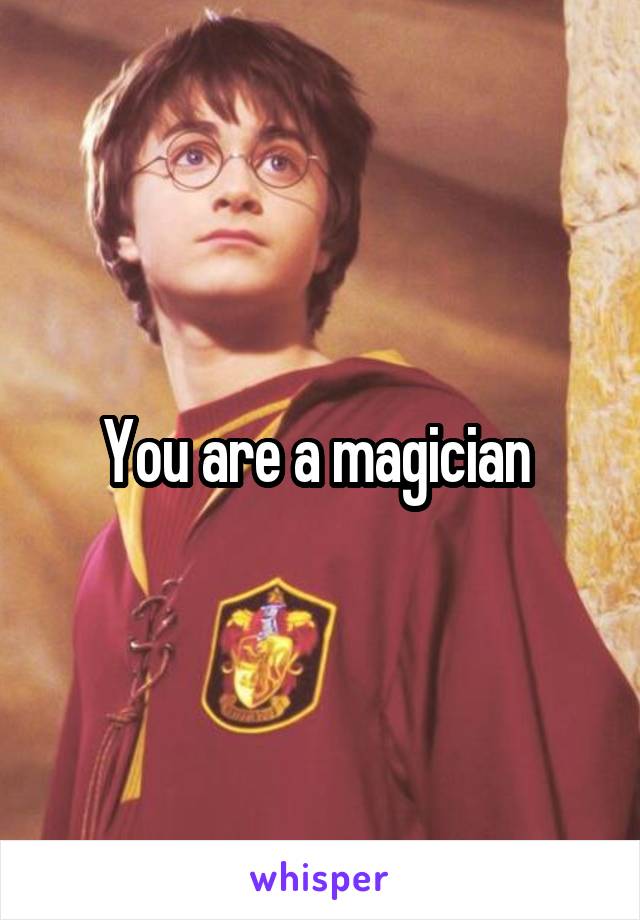 You are a magician 