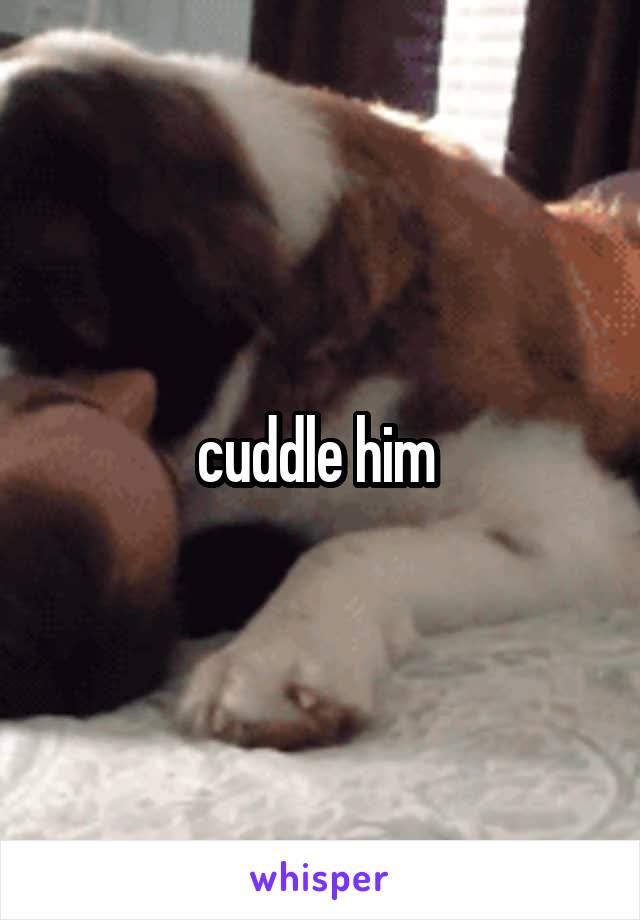 cuddle him 