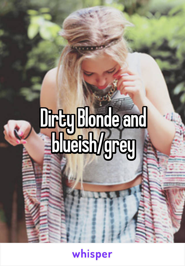 Dirty Blonde and blueish/grey