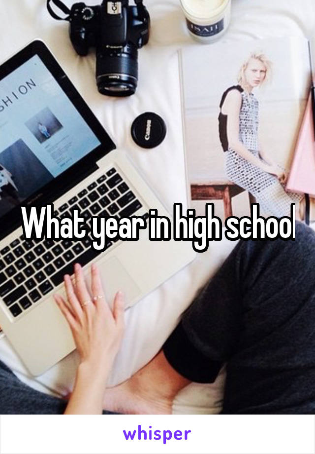 What year in high school