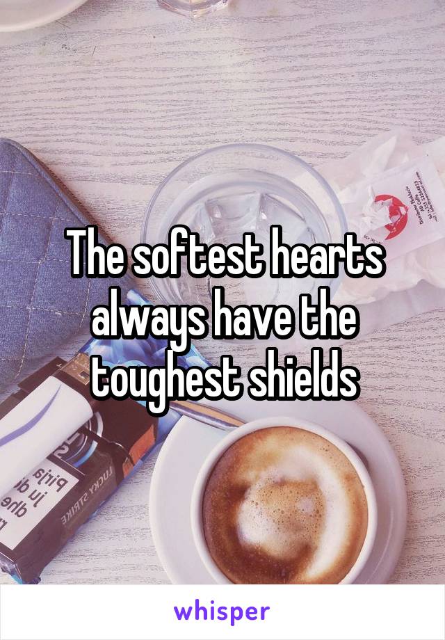 The softest hearts always have the toughest shields