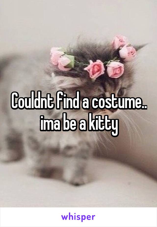 Couldnt find a costume.. ima be a kitty