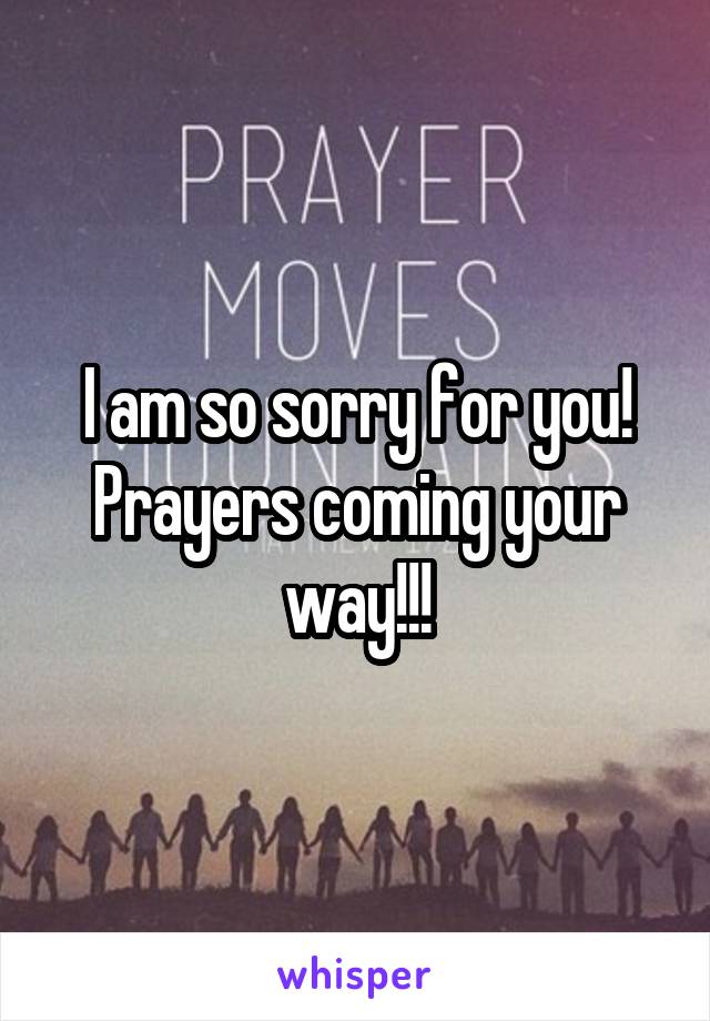 I am so sorry for you!
Prayers coming your way!!!