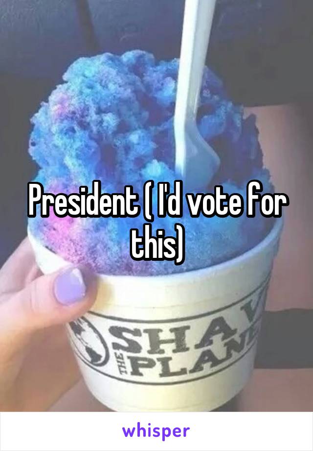 President ( I'd vote for this)