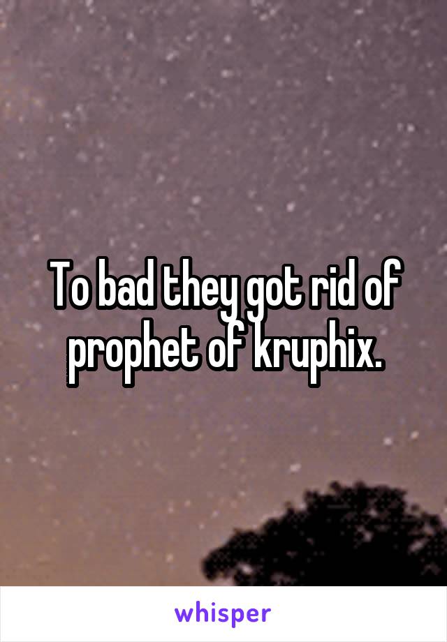 To bad they got rid of prophet of kruphix.