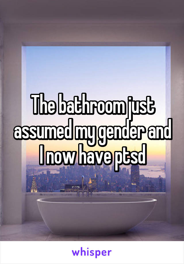 The bathroom just assumed my gender and I now have ptsd