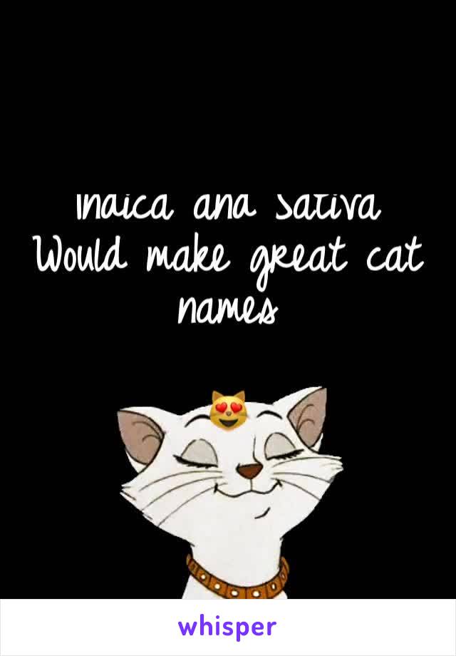 Indica and Sativa
Would make great cat names

😻