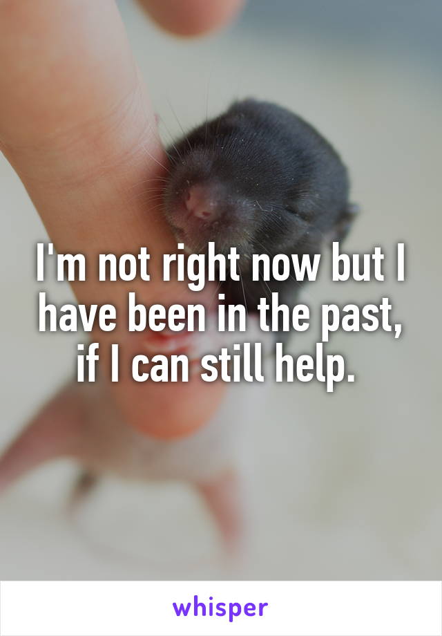 I'm not right now but I have been in the past, if I can still help. 