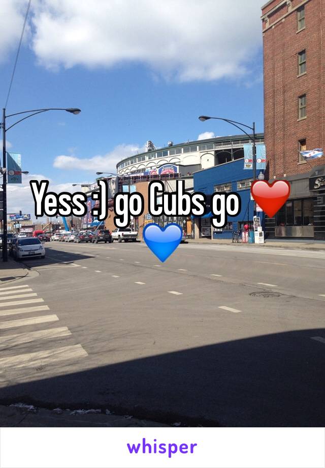 Yess :) go Cubs go ❤️💙
