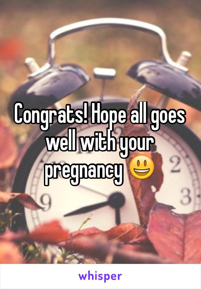 Congrats! Hope all goes well with your pregnancy 😃