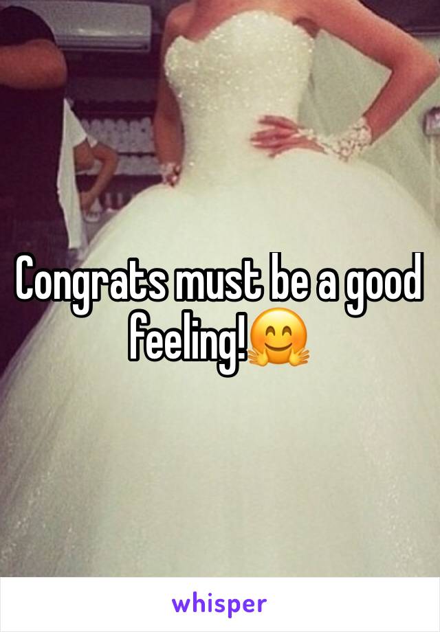 Congrats must be a good feeling!🤗