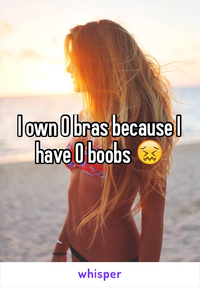 I own 0 bras because I have 0 boobs 😖 