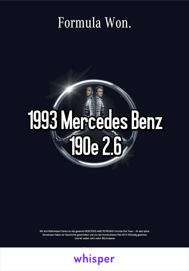 1993 Mercedes Benz 190e 2.6
