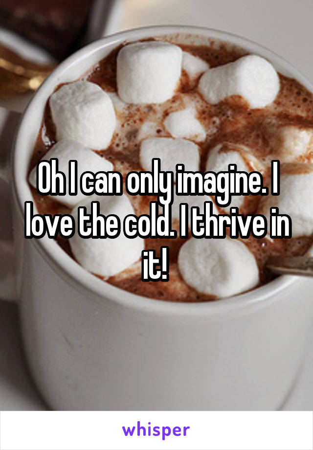 Oh I can only imagine. I love the cold. I thrive in it! 