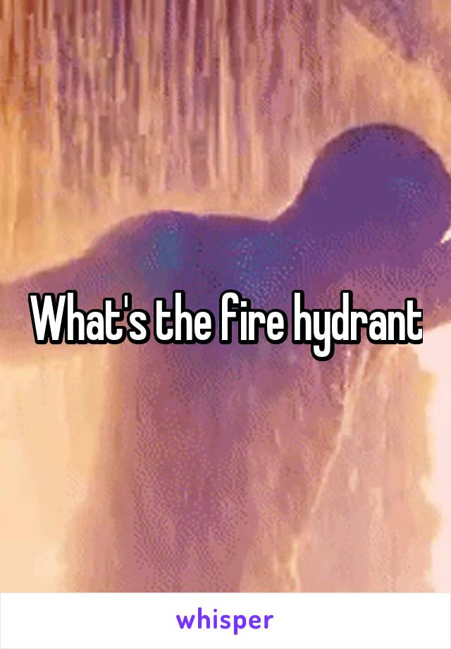 What's the fire hydrant