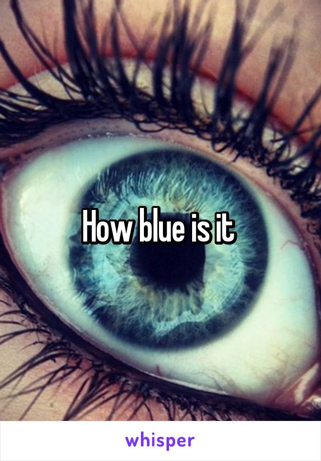 How blue is it 
