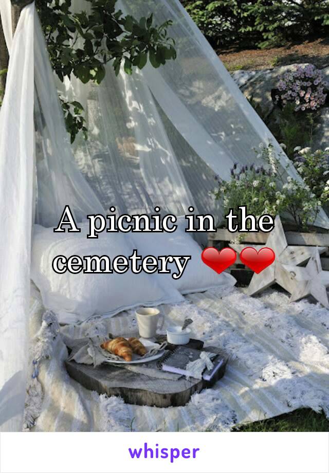 A picnic in the cemetery ❤❤