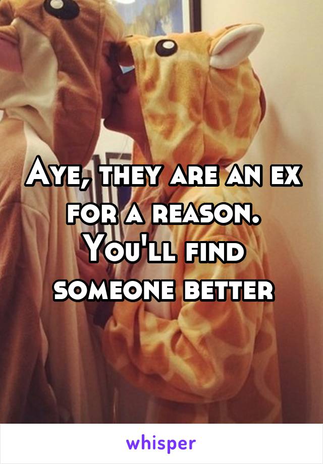 Aye, they are an ex for a reason. You'll find someone better