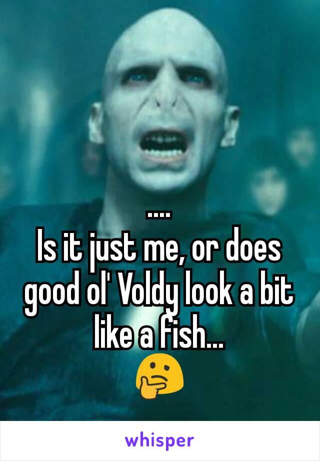 ....
Is it just me, or does good ol' Voldy look a bit like a fish...
🤔