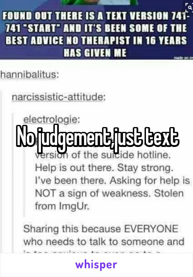 No judgement,just text