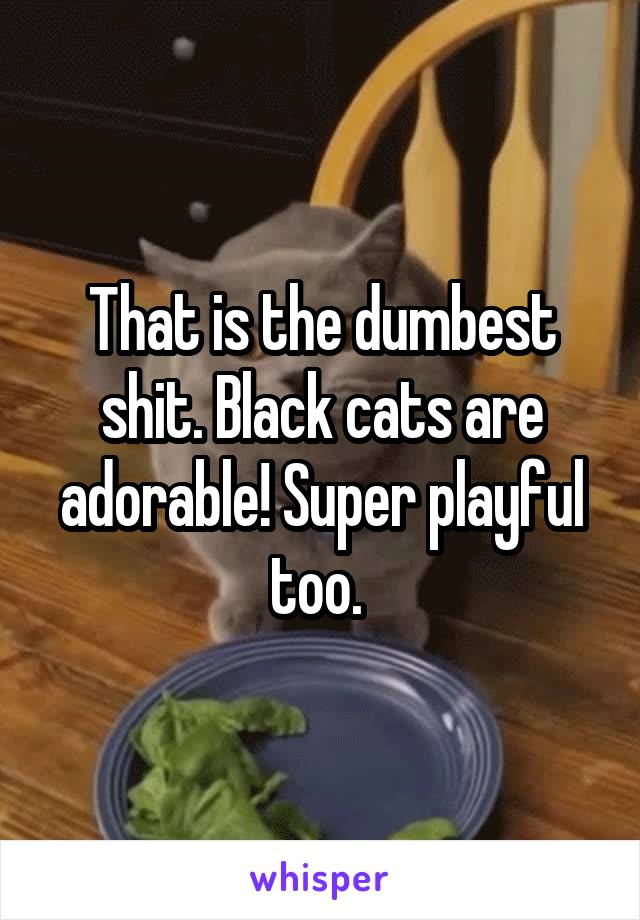 That is the dumbest shit. Black cats are adorable! Super playful too. 