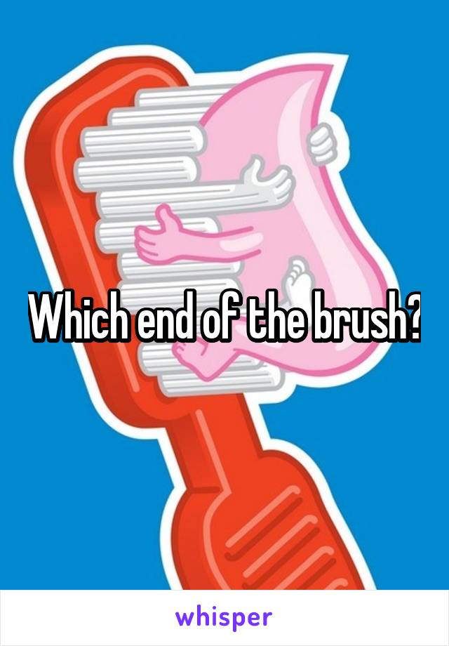 Which end of the brush?