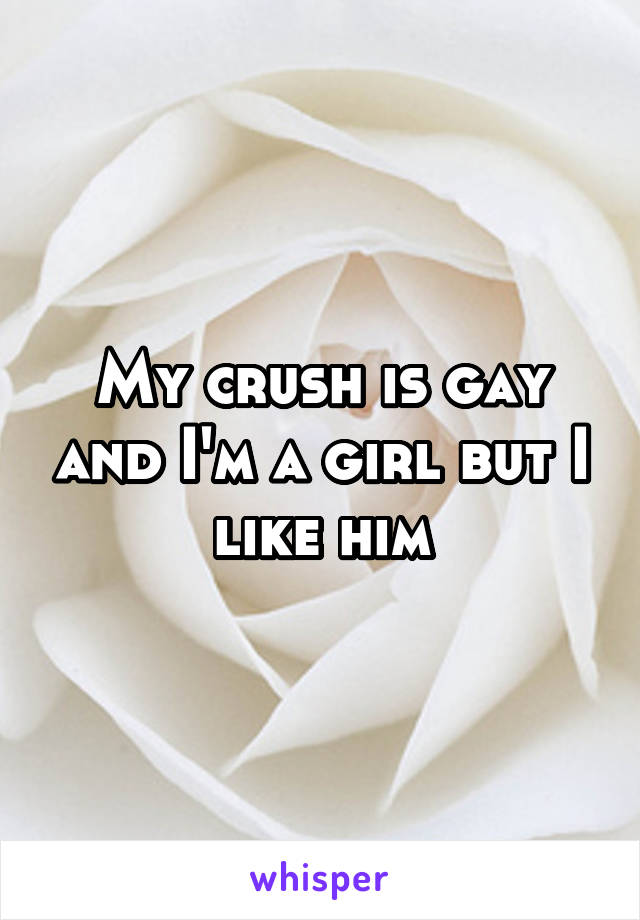 My crush is gay and I'm a girl but I like him