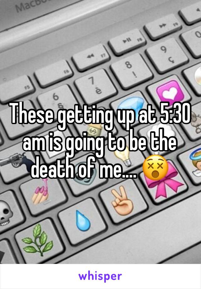 These getting up at 5:30 am is going to be the death of me.... 😵