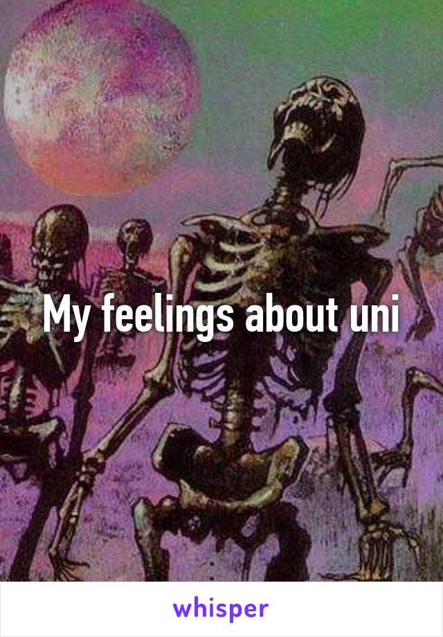 My feelings about uni