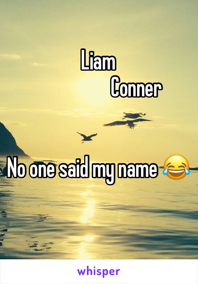 Liam
                   Conner


No one said my name 😂