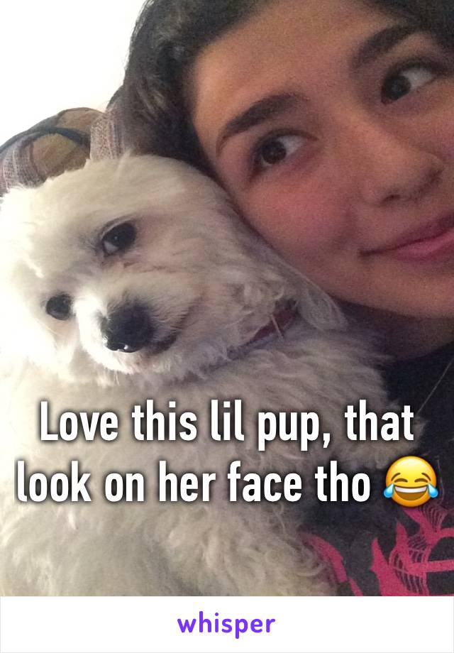 Love this lil pup, that look on her face tho 😂